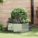 vidaXL Jardinière Argent 90 x 90 x 35 cm Acier galvanisé