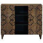 vidaXL Buffet Marron 90 x 33 5 x 75 cm Bois de mangue massif