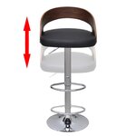 vidaXL Tabourets de bar lot de 2 bois courbé