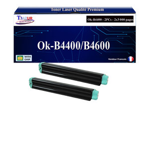 T3AZUR - 2x Toners compatiblesavec Oki B4400  B4400N  B4600  B4600N