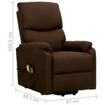 Vidaxl fauteuil de massage marron foncé tissu