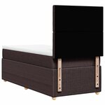 vidaXL Sommier à lattes de lit avec matelas Marron foncé 80x200 cm