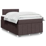 vidaXL Sommier à lattes de lit avec matelas Marron foncé 120x200 cm