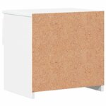 vidaXL Tables de chevet 2 Pièces Blanc brillant 40x30x39 cm Aggloméré