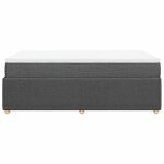 vidaXL Sommier à lattes de lit avec matelas Gris foncé 120x200cm Tissu