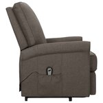Vidaxl fauteuil inclinable marron tissu