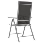 vidaXL Ensemble à manger de jardin 5 Pièces aluminium argenté et noir
