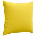 vidaXL Coussins de canapé 2 Pièces Jaune clair 50 x 50 cm tissu