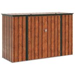 vidaXL Boîte de Rangement de Jardin Marron 214 x 82 x 132 cm Acier