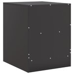 vidaXL Table de chevet noir 34 5x39x44 cm acier