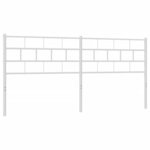 vidaXL Tête de lit de remplacement métal blanc 200 cm