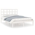 vidaXL Cadre de lit Blanc Bois massif 120x200 cm