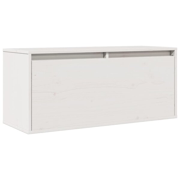 vidaXL Armoire murale Blanc 80x30x35 cm Bois de pin massif