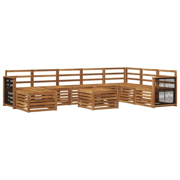 vidaXL Ensemble de canapés d'extérieur 7 pc Naturel