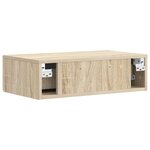 vidaXL Table d'appoint murale 59 x 34 5 x 17 cm Bois d'ingénierie