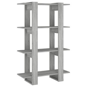 vidaXL Bibliothèque/Séparateur de pièce Sonoma gris 80x30x123 5 cm