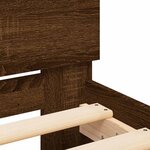 vidaXL Cadre de lit avec tête de lit et LED chêne marron 120x200 cm