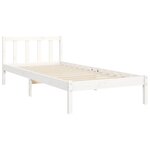 vidaXL Cadre de lit sans matelas blanc bois de pin massif