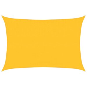 vidaXL Voile d'ombrage 160g/m² rectangulaire jaune 3 5x4 5 m PEHD