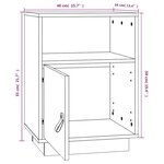 vidaXL Table de chevet 40x34x55 cm Bois de pin solide