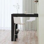 vidaXL Table de bar murale Noir 102x45x103 5 cm Bois d'ingénierie