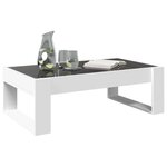 vidaXL Table basse avec LED infini blanc 90x53x30 cm