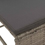 vidaXL Ensemble de canapé de jardin 6 Pièces Gris  gris foncé polyrotin