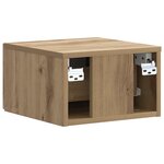 vidaXL Cabinet de chevet mural Chêne artisanal 33 x 34 5 x 20 cm