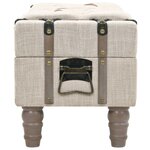vidaXL Banc de rangement Bois massif et acier 111x34x37 cm