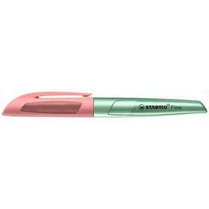 Stylo plume Flow COSMETIC  vert métallisé/abricot STABILO