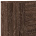 vidaXL Armoire tête de lit avec LED chêne marron 120x16 5x103 5 cm