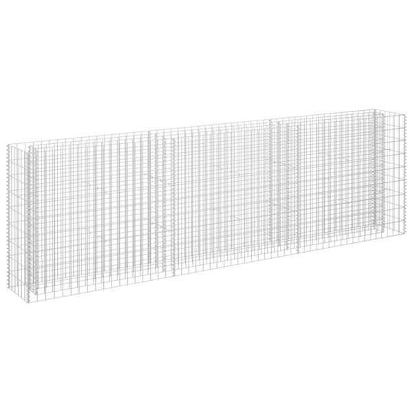 vidaXL Lit surélevé à gabion Acier galvanisé 270x30x90 cm