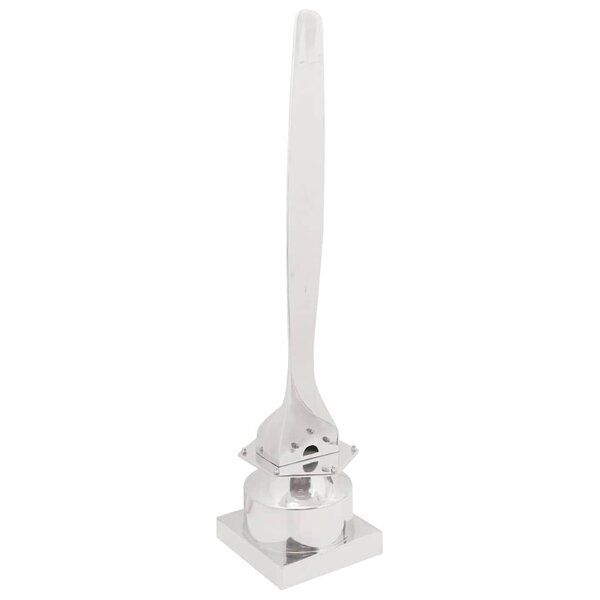 vidaXL Sculpture Argent 26x26x110 cm Hélice demi