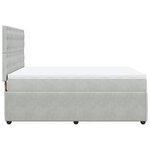 vidaXL Sommier à lattes de lit et matelas Gris clair 160x200cm Velours