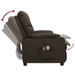 vidaXL Fauteuil électrique de massage Marron foncé Tissu