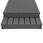 vidaXL Panneaux de terrasse solides et accessoires WPC 10m² 2 2 m Gris