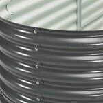 vidaXL Lit surélevé de jardin 320x80x81 cm Acier galvanisé Gris