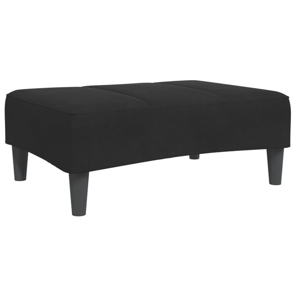 vidaXL Repose-pied noir 77x55x31 cm velours