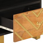 vidaXL Tables de chevet 2 Pièces marron et noir bois de manguier solide