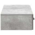 vidaXL Table d'appoint murale Gris béton 87 5 x 34 5 x 17 cm