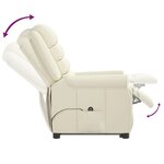 vidaXL Fauteuil Crème Similicuir