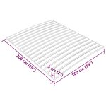 vidaXL Latte de rechange pour sommier avec 17 lattes 100 x 200 cm
