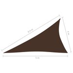 vidaXL Voile de parasol Tissu Oxford triangulaire 4x5x6 4 m Marron