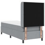 Lit Box Spring vidaXL avec Matelas Gris clair 80x200 cm Tissu