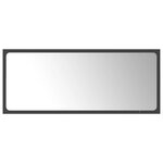 vidaXL Miroir de salle de bain Gris 90x1 5x37 cm Aggloméré