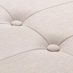Tabouret en lin coffre de rangement couvercle amovible blanc crème 19_0000434