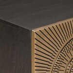 vidaXL Meuble TV avec étagère avec stockage Laiton 105 x 30 x 35 cm