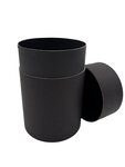 Lot de 6 boîtes cylindriques en carton Noir 8.2 x 11.4 cm