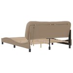 vidaXL Cadre de lit avec LED sans matelas Hvar cappuccino 160x200 cm