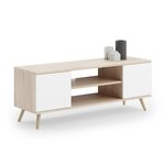 Meuble TV Focus blanc bois 155cm